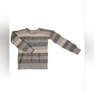 Gap Kids Girls Gray Striped Sparkle Sweater Size Small (6/7) Mixed Media Knit